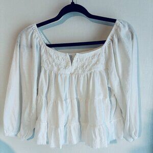 Lucky Brand Cropped Boho Blouse